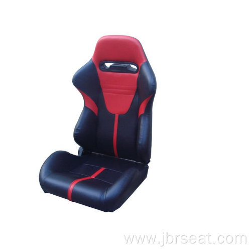 Black PVC single slider racing seat